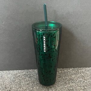 NEW Starbucks 24oz. Emerald Speckled Tumbler with Straw
